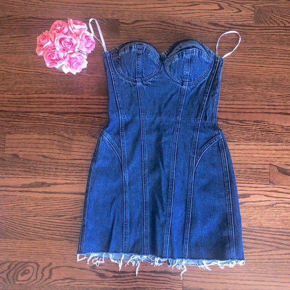 GRLFRND Dresses & Skirts - GRLFRND 🌸 denim mini dress NEW❗️